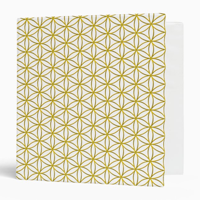 Flower of Life / Blume des Lebens - gold pattern Binder (Front/Inside)