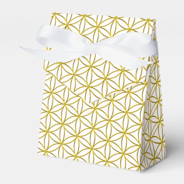 Flower of Life / Blume des Lebens - gold pattern Favor Box (Front Side)