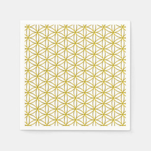 Flower of Life / Blume des Lebens - gold pattern Napkin
