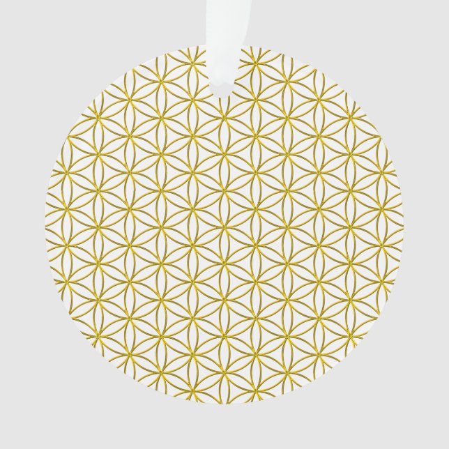 Flower of Life / Blume des Lebens - gold pattern Ornament (Front)