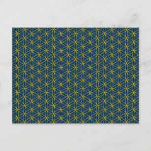 Flower of Life / Blume des Lebens - gold pattern Postcard