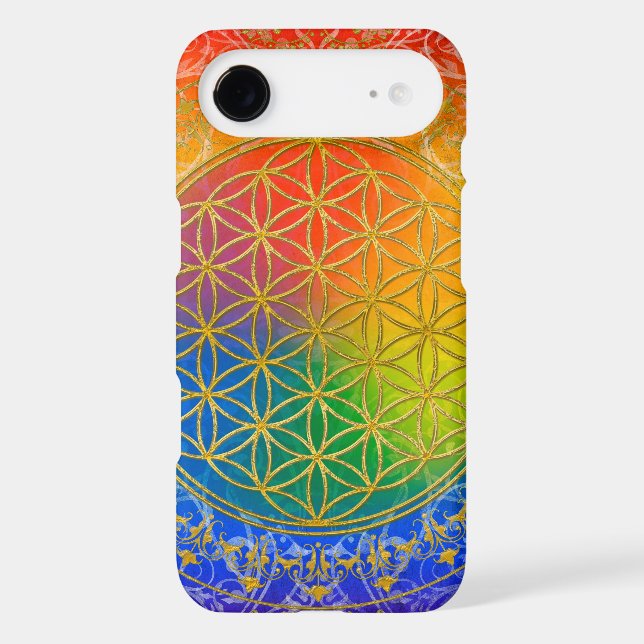 Flower Of Life / Blume des Lebens - GOLD rainbow Case-Mate iPhone Case (Back)