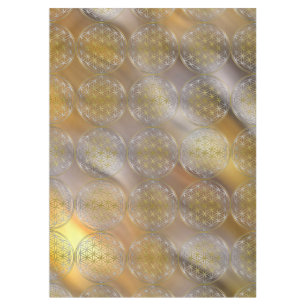 Flower of Life / Blume des Lebens - gold silver Tablecloth