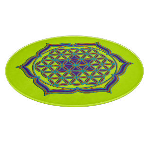 Flower Of Life / Blume des Lebens - Lotus Contour Cutting Board