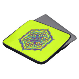 Flower Of Life / Blume des Lebens - Lotus Contour Laptop Sleeve