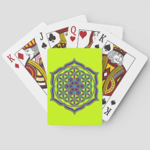Flower Of Life / Blume des Lebens - Lotus Contour Playing Cards