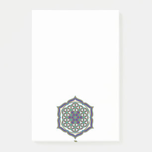 Flower Of Life / Blume des Lebens - Lotus Contour Post-it Notes