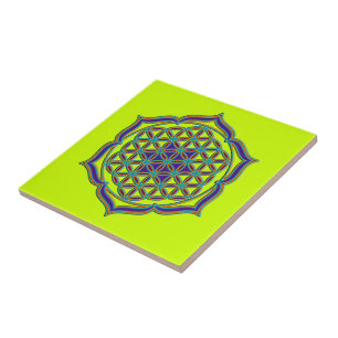 Flower Of Life / Blume des Lebens - Lotus Contour Tile