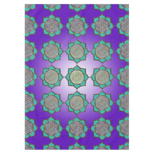 Flower Of Life / Blume des Lebens - lotus türkis Tablecloth