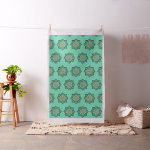 Flower Of Life / Blume des Lebens Lotus turquoise Fabric