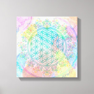 Flower of Life / Blume des Lebens - Love Hearts Canvas Print