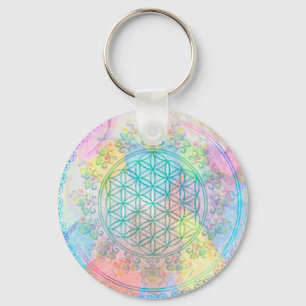 Flower of Life / Blume des Lebens - Love Hearts Keychain