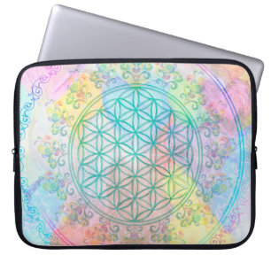 Flower of Life / Blume des Lebens - Love Hearts Laptop Sleeve