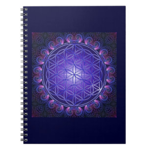 FLOWER OF LIFE / Blume des Lebens Mandala I Square Notebook