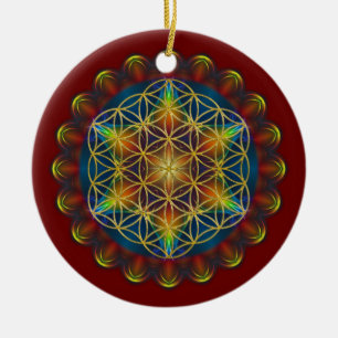 FLOWER OF LIFE / Blume des Lebens - Mandala III Ceramic Ornament