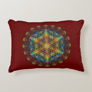 Flower Of Life / Blume des Lebens - Mandala III Decorative Pillow