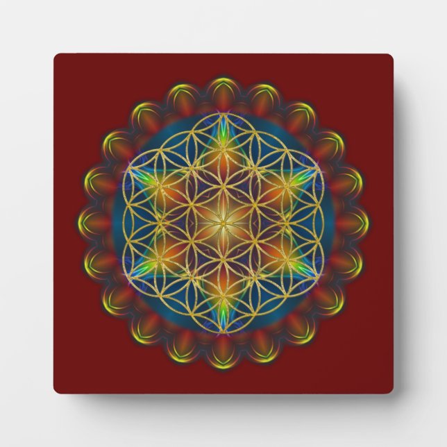 FLOWER OF LIFE / Blume des Lebens - Mandala III Plaque (Front)
