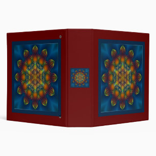 FLOWER OF LIFE/Blume des Lebens Mandala III Square Binder