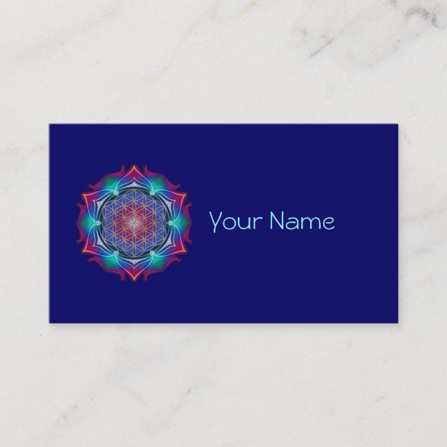 FLOWER OF LIFE / Blume des Lebens - Mandala IV Business Card (Front)