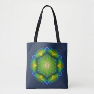 Flower Of Life / Blume des Lebens - Mandala V Tote Bag