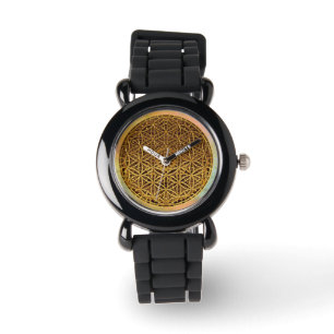 Flower Of Life / Blume des Lebens - medal gold Watch