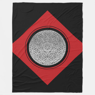 Flower Of Life / Blume des Lebens - Medal SILVER Fleece Blanket