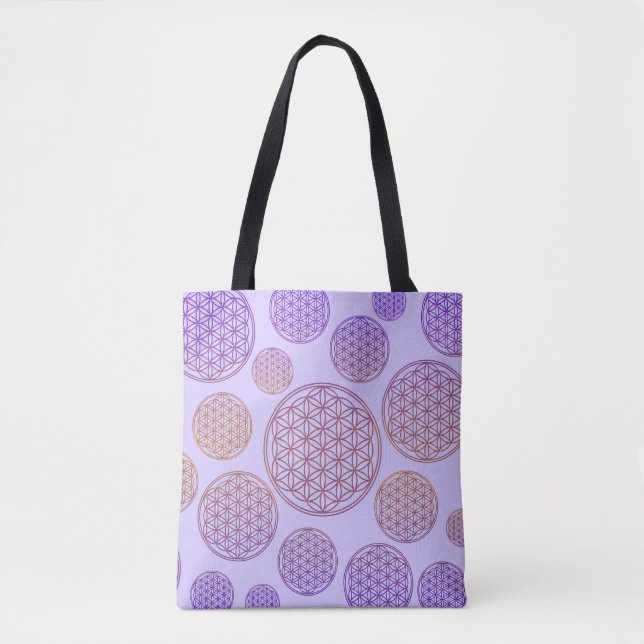 Flower Of Life / Blume des Lebens - mix pattern Tote Bag (Front)