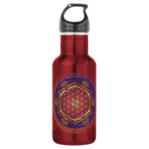 FLOWER OF LIFE / Blume des Lebens - Ornament I 532 Ml Water Bottle
