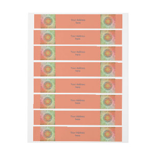 Flower Of Life / Blume des Lebens - Ornament I Wraparound Address Label