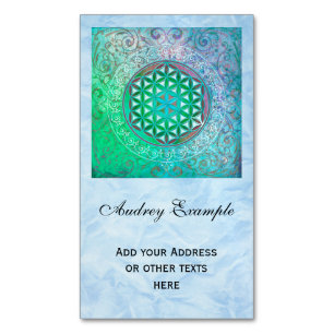 Flower Of Life / Blume des Lebens - Ornament IV Magnetic Business Card