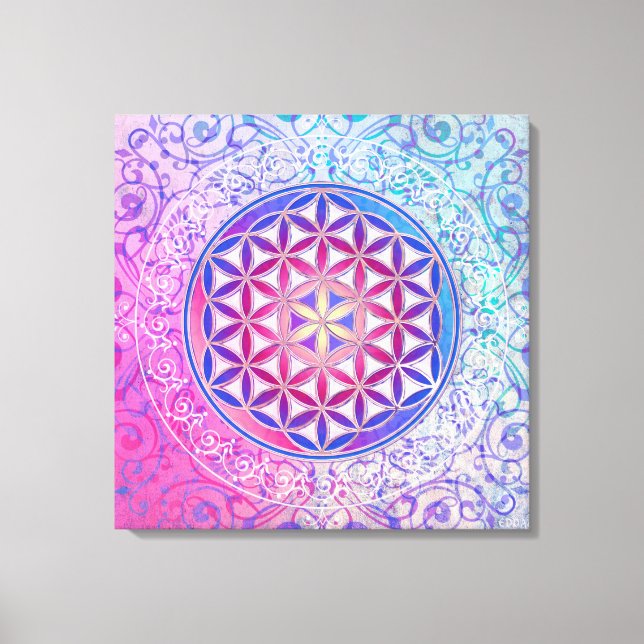 Flower Of Life / Blume des Lebens - Ornament V Canvas Print (Front)