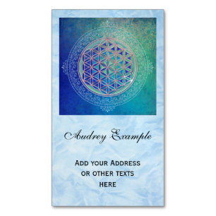 Flower Of Life / Blume des Lebens - Ornament VI Magnetic Business Card