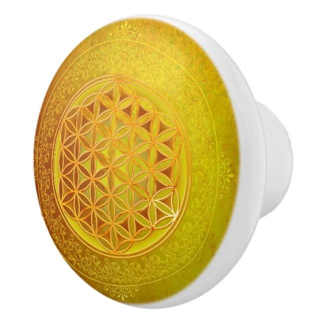 Flower Of Life / Blume des Lebens - Ornament VII Ceramic Knob (Right)