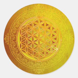 Flower Of Life / Blume des Lebens - Ornament VII Classic Round Sticker