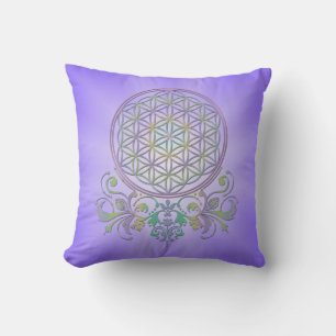 Flower of Life / Blume des Lebens - Ornaments II Throw Pillow