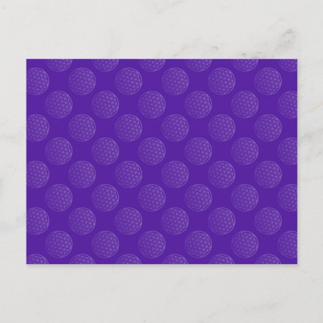 Flower Of Life / Blume des Lebens - pattern violet Postcard (Front)