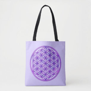 Flower Of Life / Blume des Lebens - pink blue Tote Bag