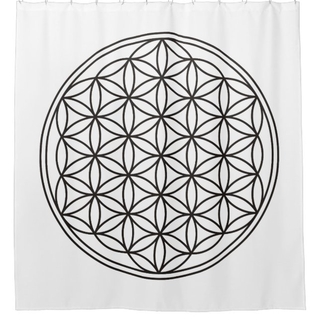 Flower Of Life / Blume des Lebens - plain black (Front)
