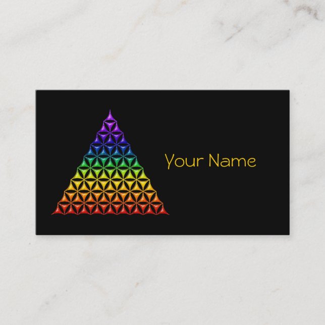 Flower Of Life / Blume des Lebens - pyramid chakra Business Card (Front)