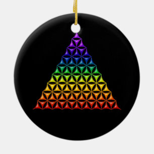 Flower Of Life / Blume des Lebens - pyramid chakra Ceramic Ornament