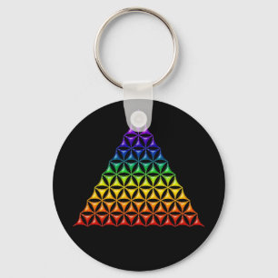 Flower Of Life / Blume des Lebens - pyramid chakra Keychain