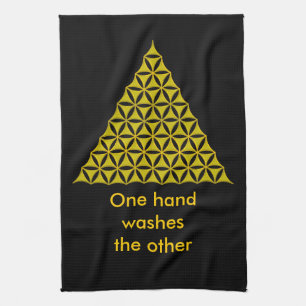Flower Of Life / Blume des Lebens - pyramid gold Kitchen Towel