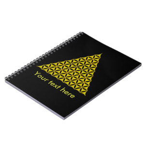 Flower Of Life / Blume des Lebens - pyramid gold Notebook