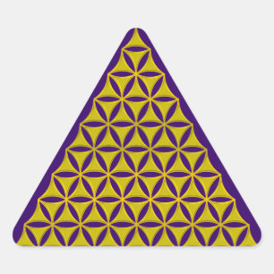 Flower Of Life / Blume des Lebens - pyramid gold Triangle Sticker