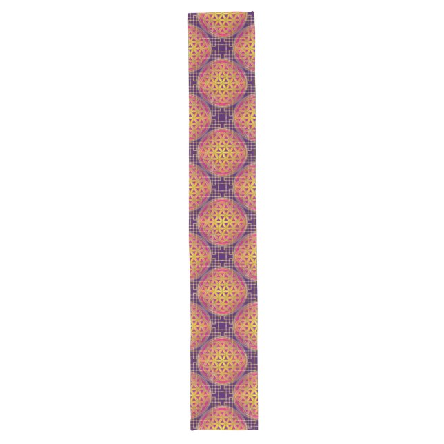 Flower Of Life / Blume des Lebens - seamless I Long Table Runner (Front)
