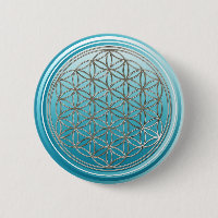 Flower Of Life / Blume des Lebens - SILVER cyan
