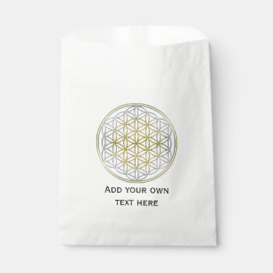 Flower Of Life / Blume des Lebens - silver gold Favour Bag