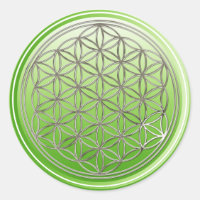 Flower Of Life / Blume des Lebens - SILVER green