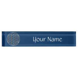Flower of Life / Blume des Lebens - SILVER Nameplate