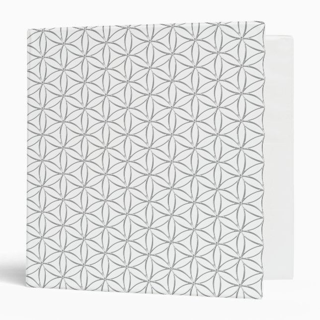 Flower of Life / Blume des Lebens - silver pattern Binder (Front/Inside)